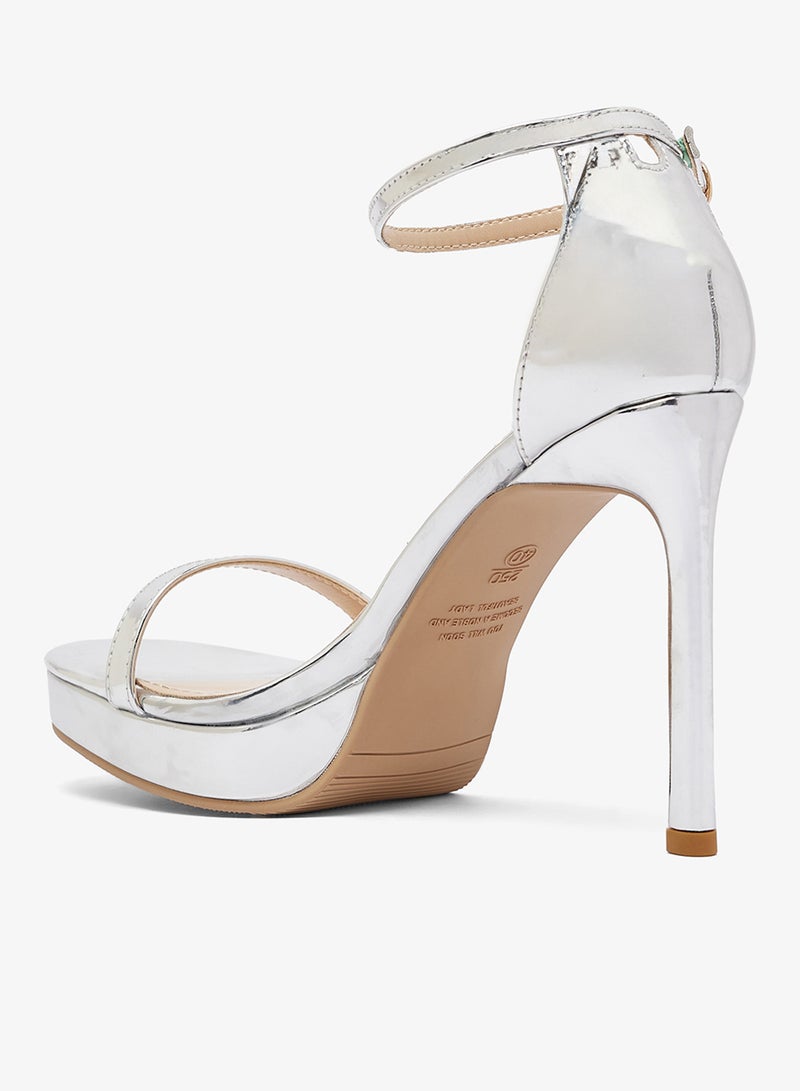 ELLA Classic High Heel Strap Detail Sandals - Image 3